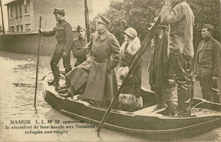 Namur. L.L.M.M. apportent le réconfort de leur parole aux Sinistrés refugiés aux étages