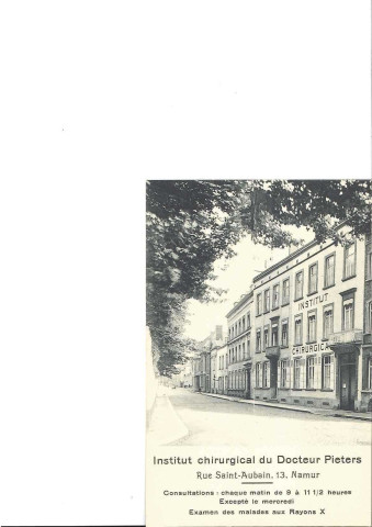 Institut chirurgical du Docteur Pieters.