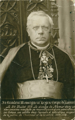 Sa Grandeur Monseigneur Heylen Eveque de Namur