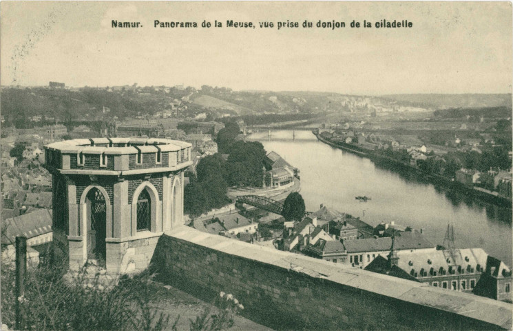 Namur. Panorama de la Meuse, vue prise du donjon de la citadelle