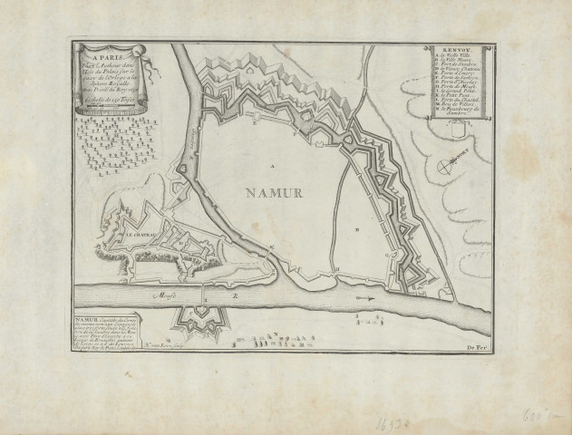 Petit plan des fortifications de Namur.