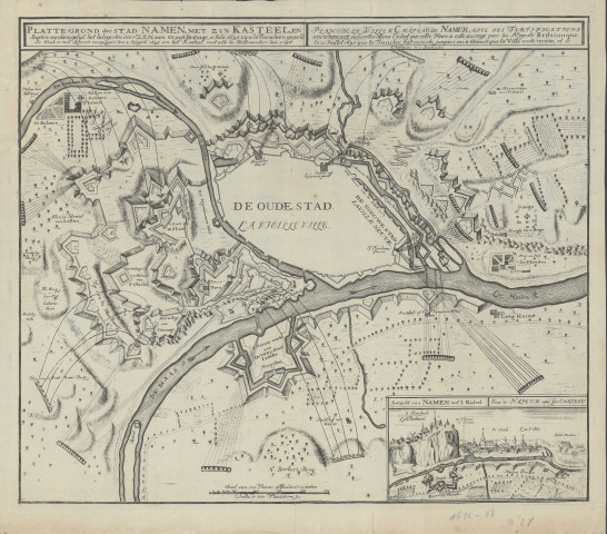 Plan de Namur assiégée le 11 juillet 1695
