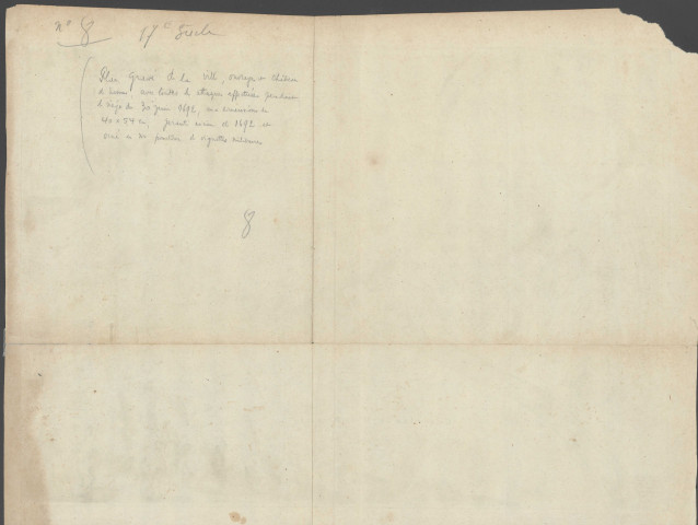 Plan gravé de la Ville, ouvrages et château de Namur, avec toutes les attaques effectuées pendant le siège de 1692