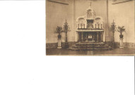Pensionnat des Sœurs de Notre-Dame, rue Emile Cuvelier, Namur. Autel de la Chapelle de la Bienheureuse Mère Julie Billiart.