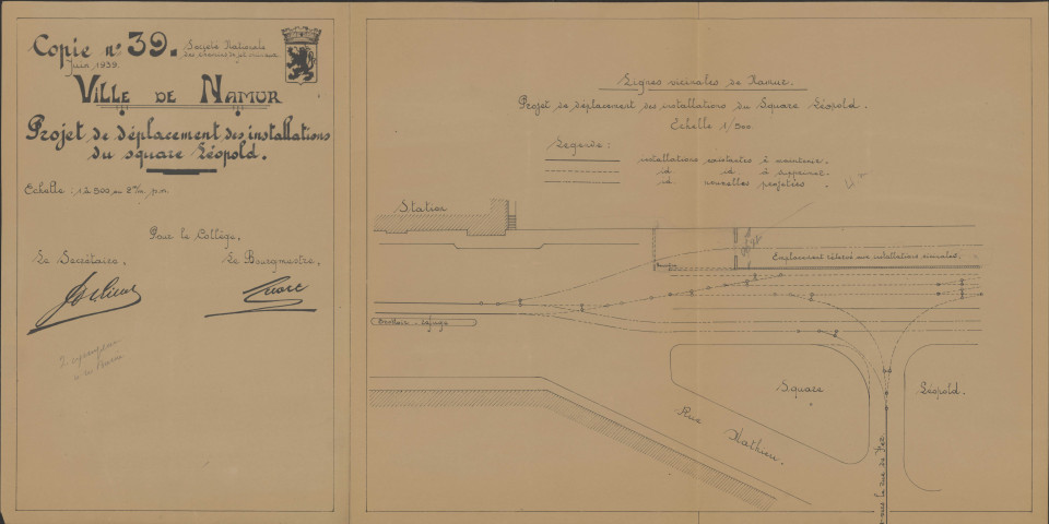 Projet de déplacement des installations du Square Léopold