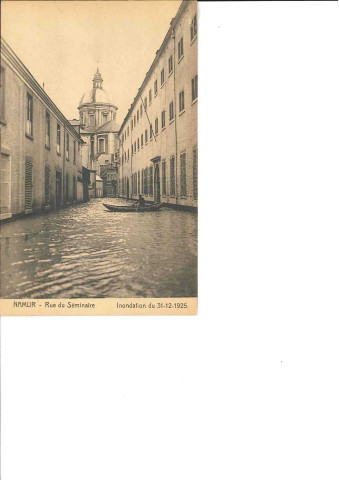 NAMUR - Rue du Séminaire. Inondation du 31-12-1925.