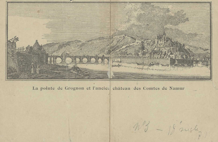 La pointe du grognon et l'ancien château des comtes de Namur