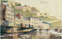 4. NAMUR. Vieilles maisons sur la Sambre.