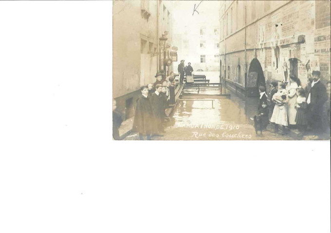 Namur inondé 1910. rue des bouchers