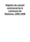 Registres de délibérations du Conseil communal