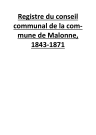 Registres de délibérations du Conseil communal