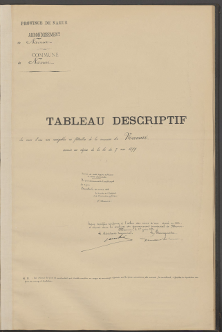 Namur-tableau descriptif