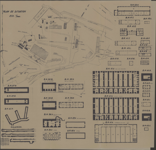 Plan de numérotage de la caserne de Terre-Neuve à la Citadelle