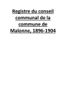 Registres de délibérations du Conseil communal