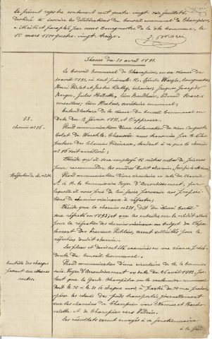 Registres de délibérations du Conseil communal