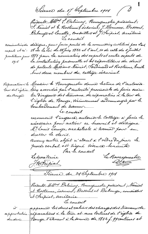 Registres de délibérations du Conseil communal