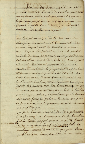 Registres de délibérations du Conseil communal