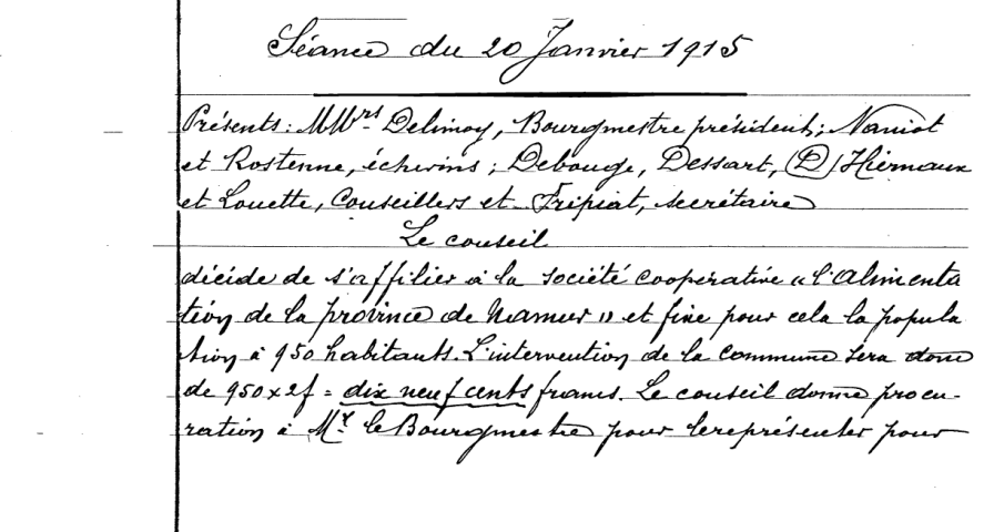 Registres de délibérations du Conseil communal