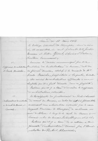 Registres de délibérations du Collège échevinal