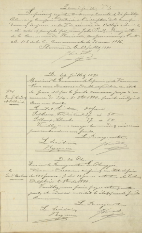 Registres des délibérations du Collège communal